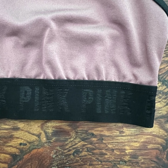 PINK Victoria's Secret Black and mauve Racerback Bra - Picture 2 of 3